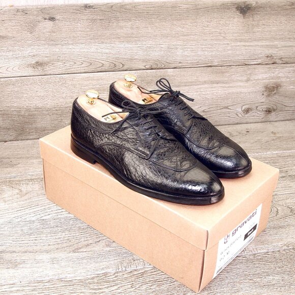 $895 GRAVATI Wilkes Bashford 9 M Genuine PECCARY Black 12626 * add $15 new Trees - Picture 15 of 16